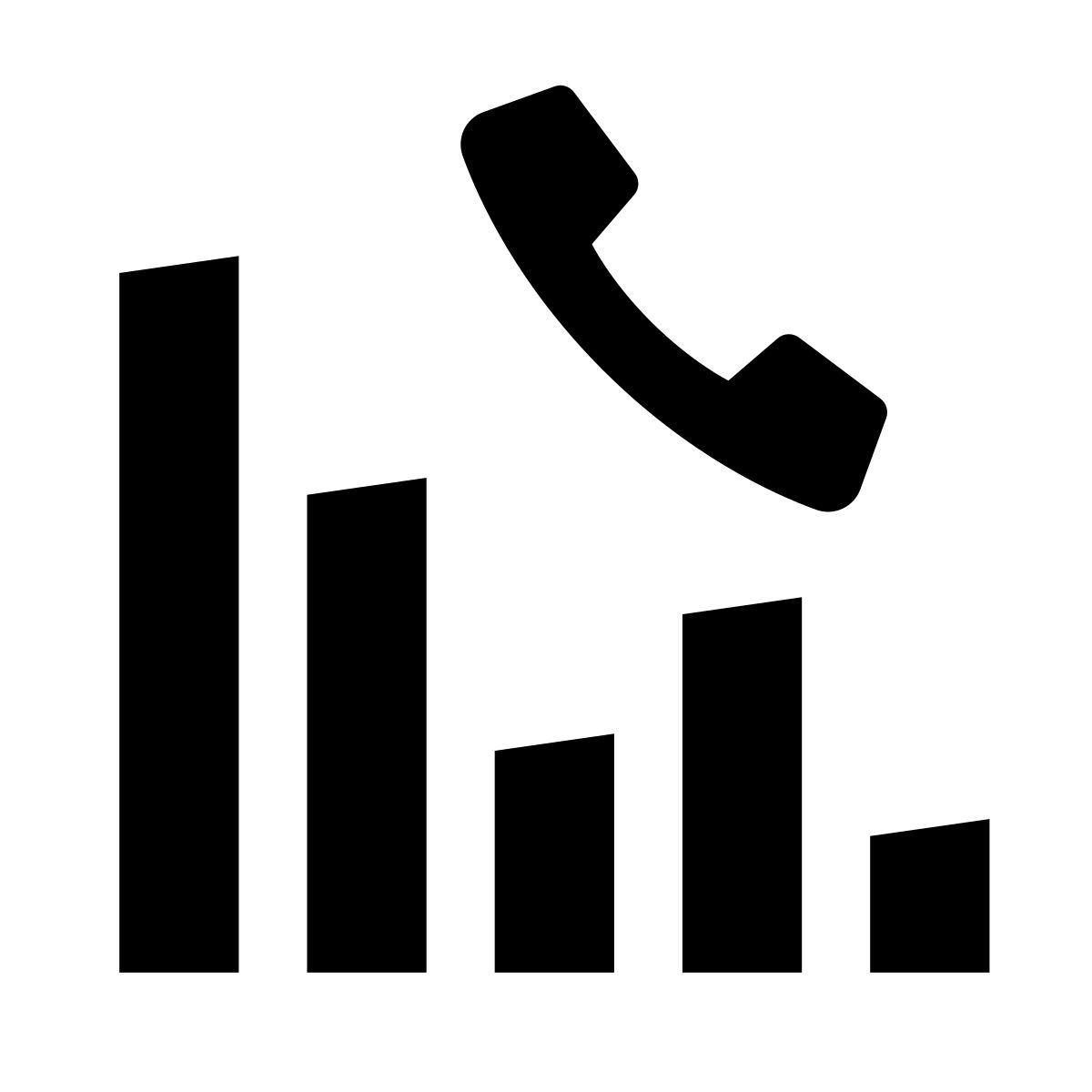 glyph neue style statistiche sulle chiamate icon