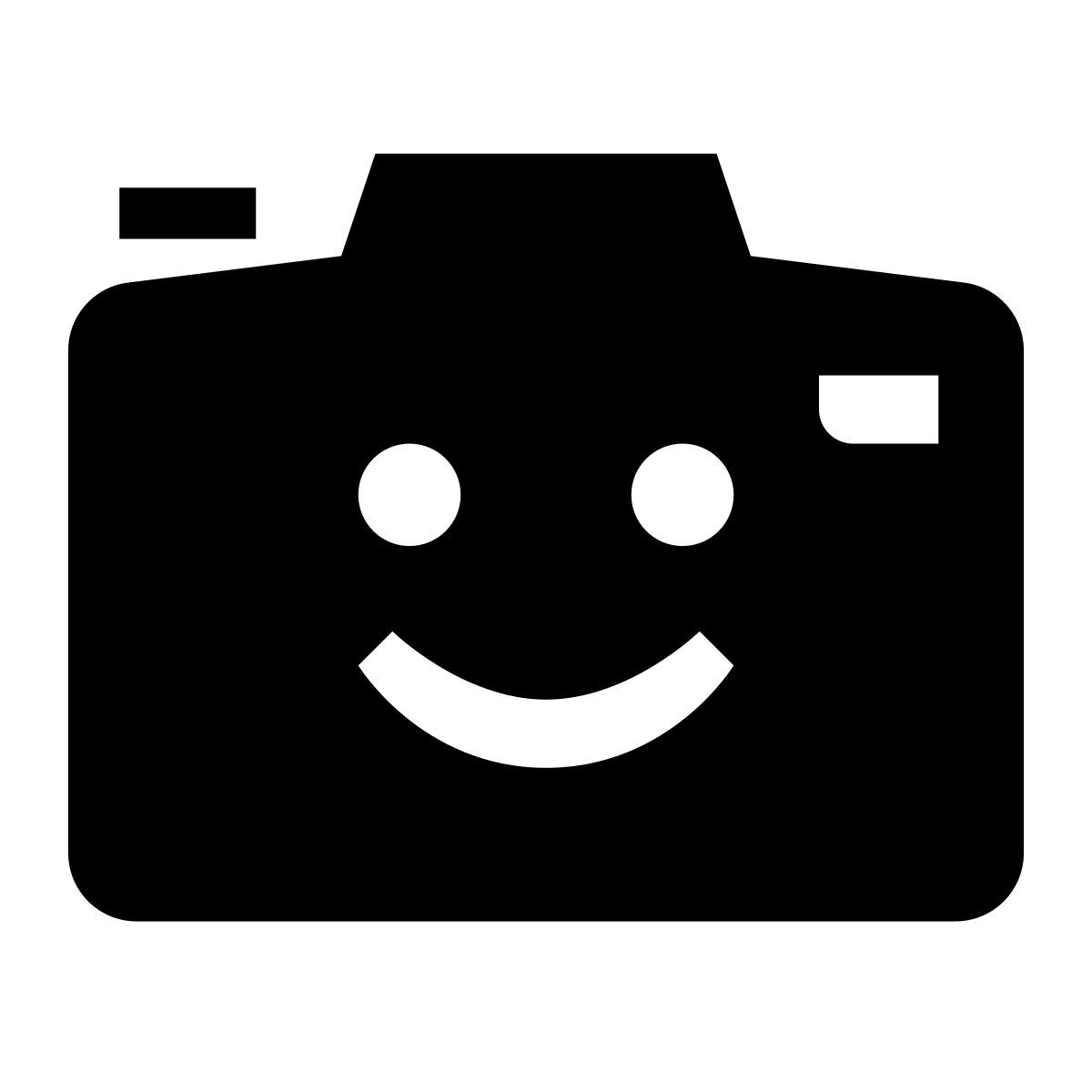 glyph neue style camera icon with face icon