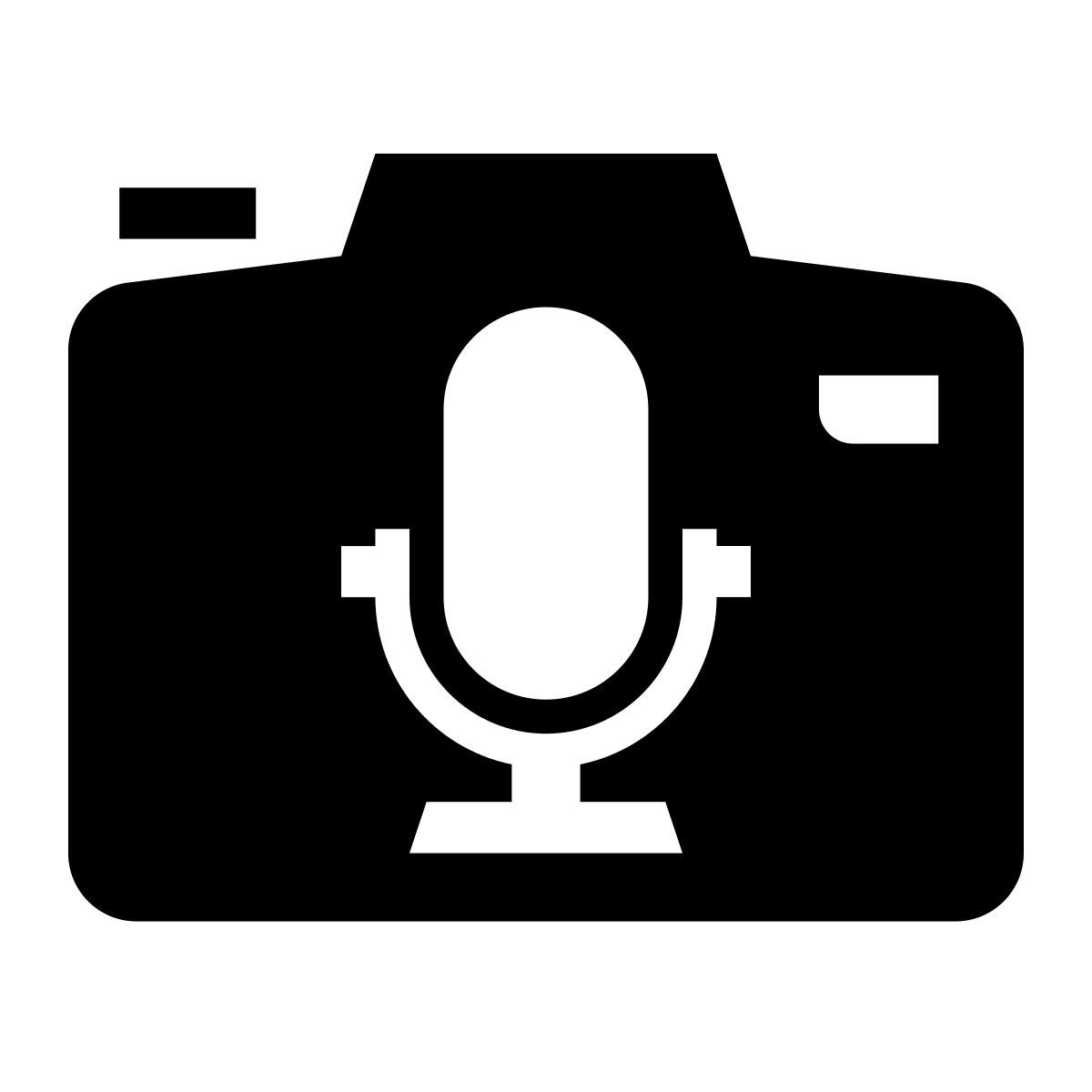 glyph neue style カメラのマイク icon
