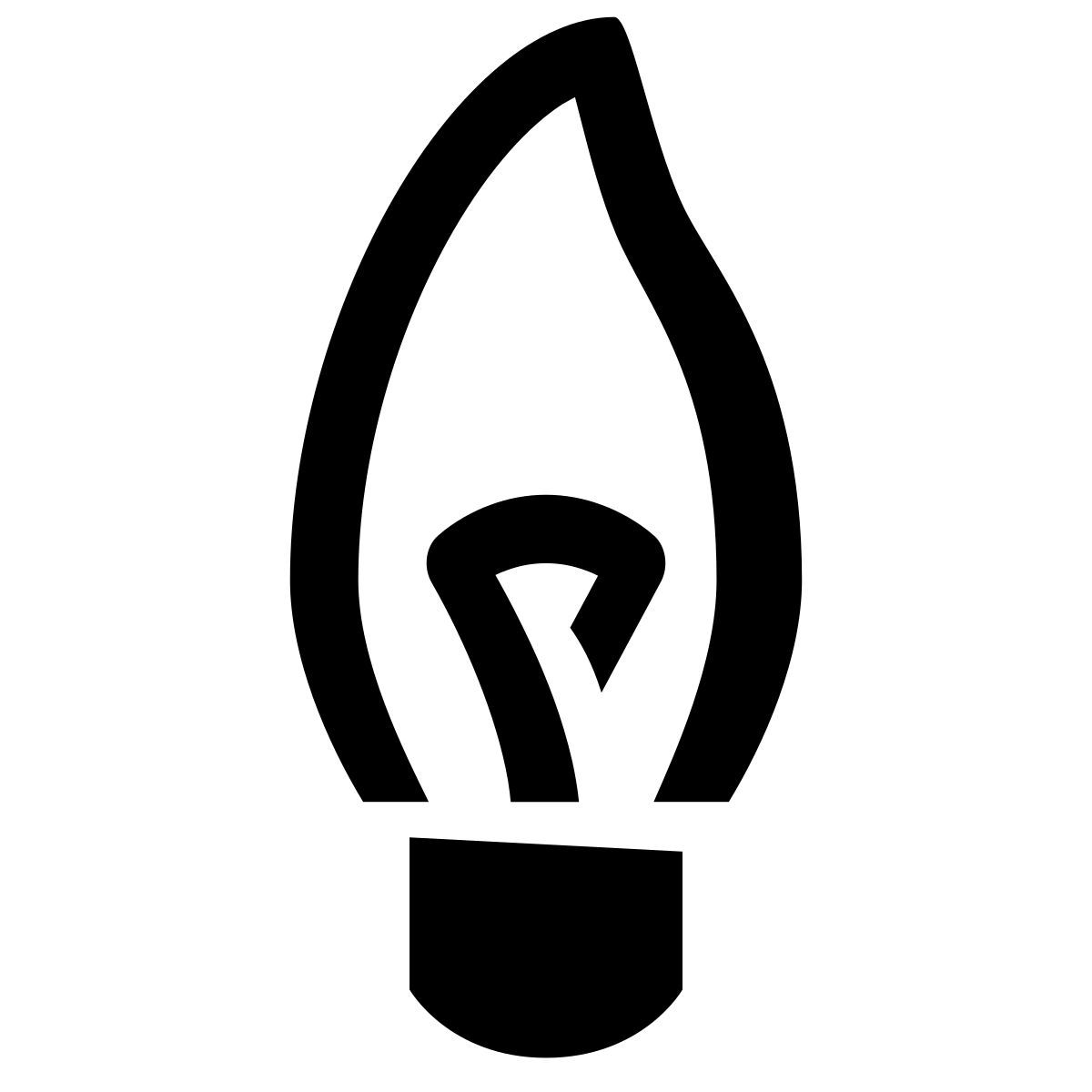 glyph neue style 촛불 전구 icon