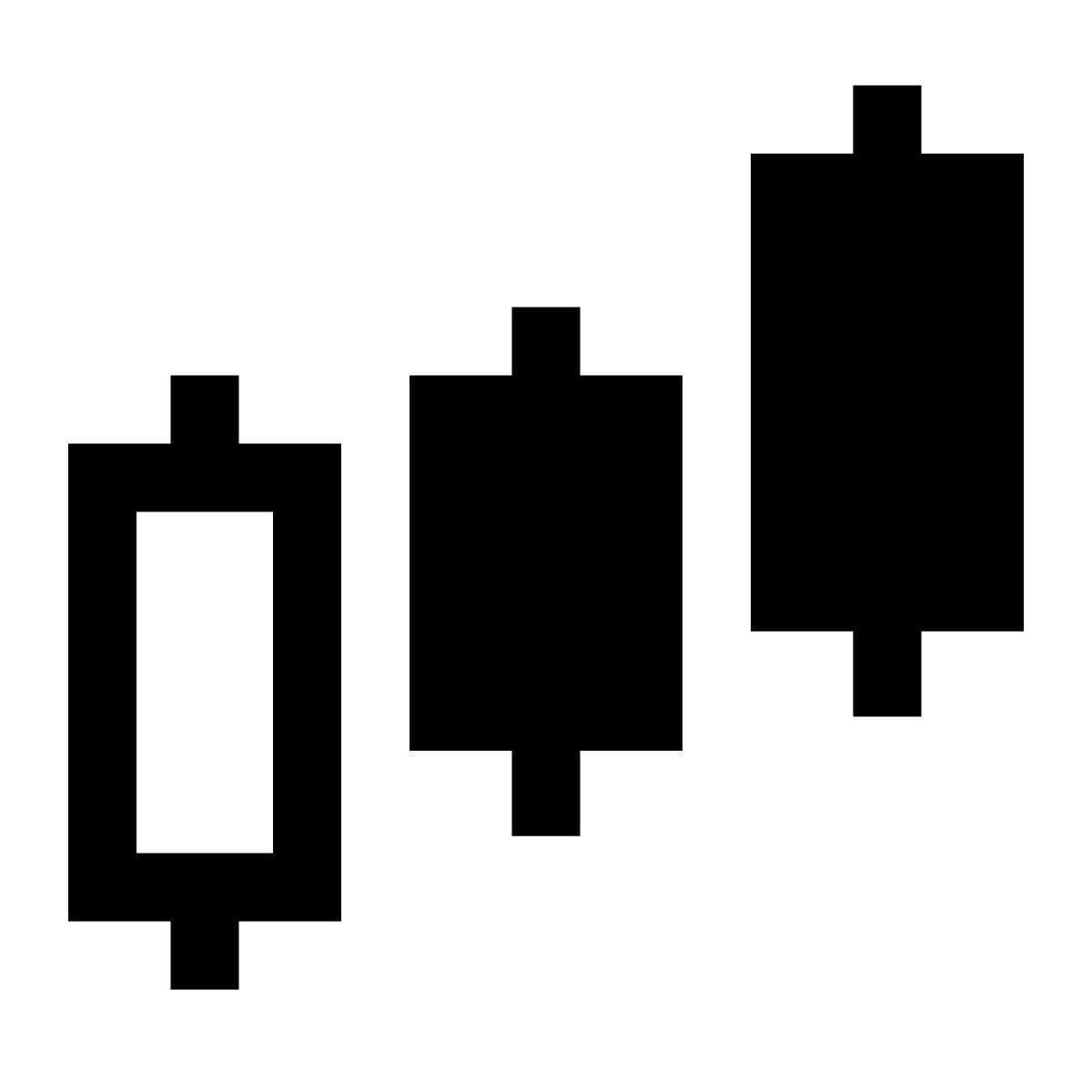 glyph neue style candlestick chart icon