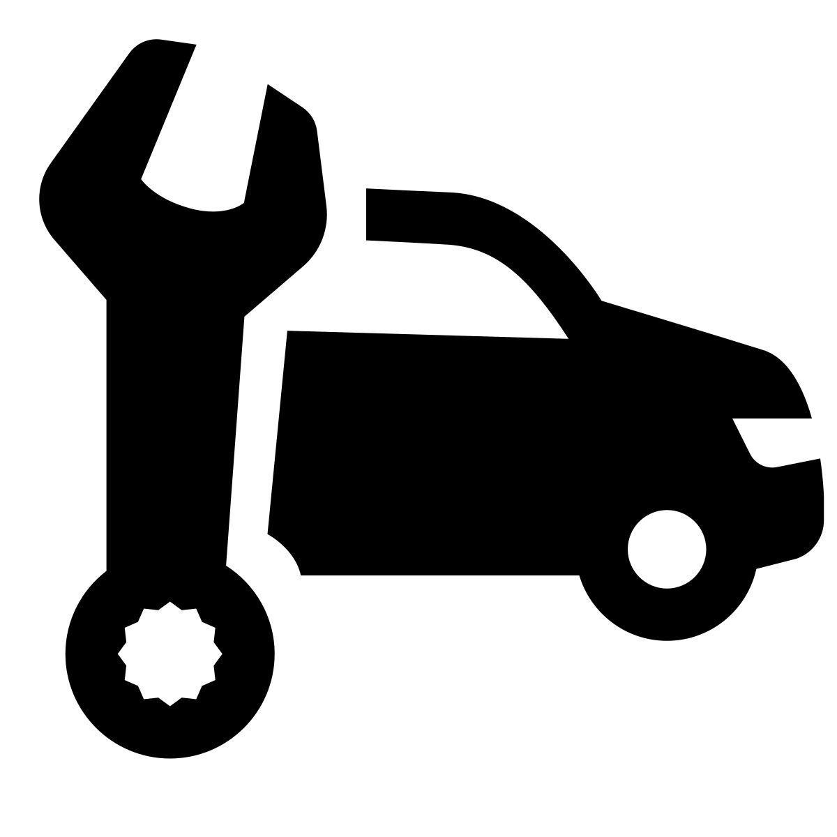 glyph neue style servizio auto icon