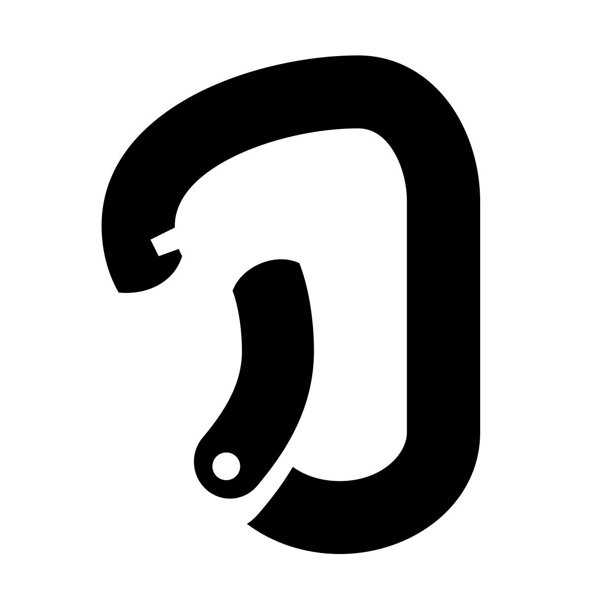 glyph neue style mosquetão icon