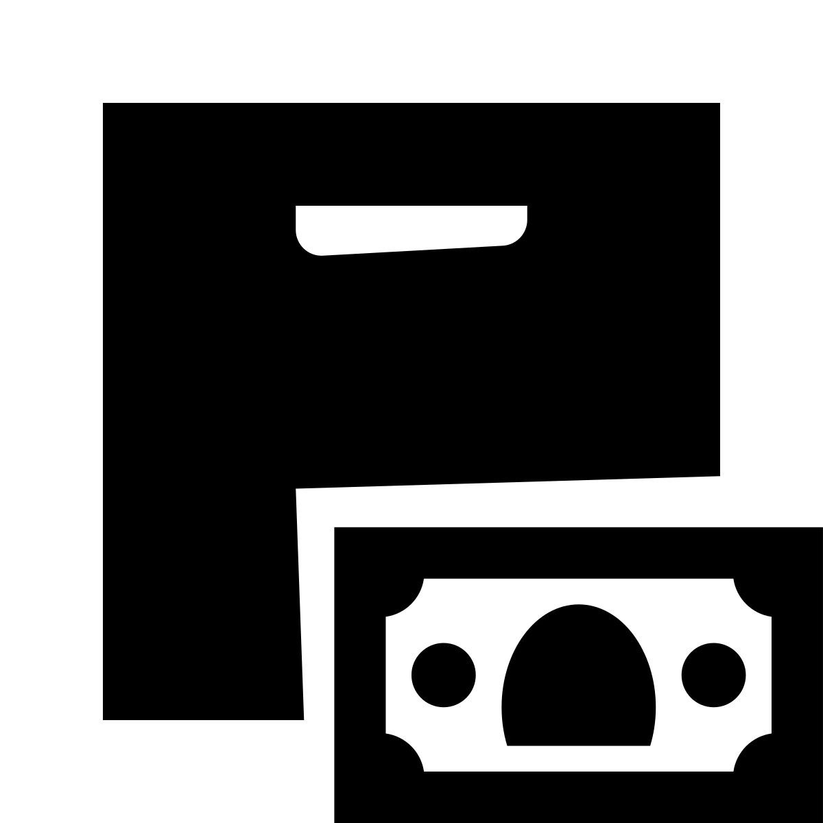 glyph neue style cash on delivery icon