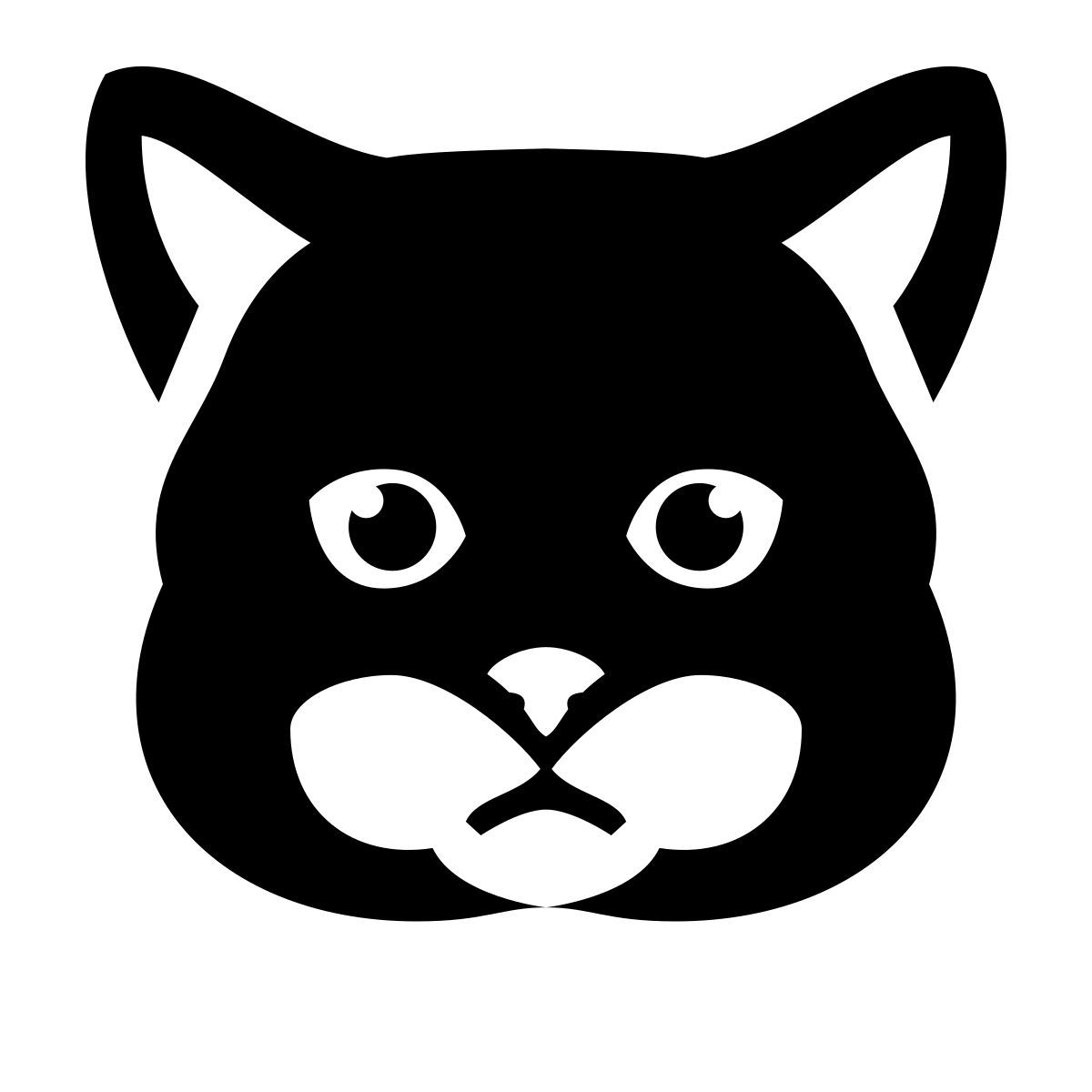glyph neue style cat head icon