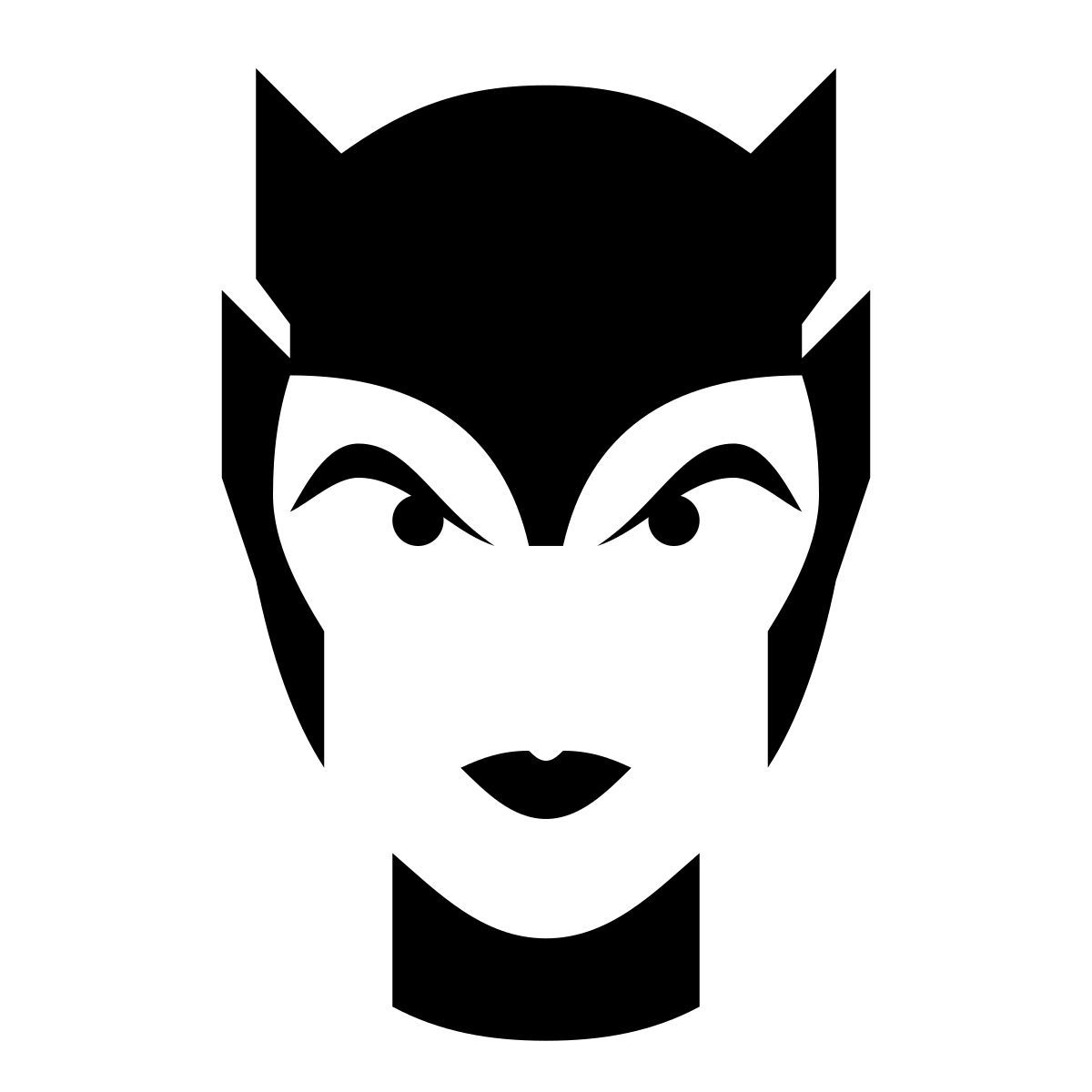 glyph neue style mulher gato icon