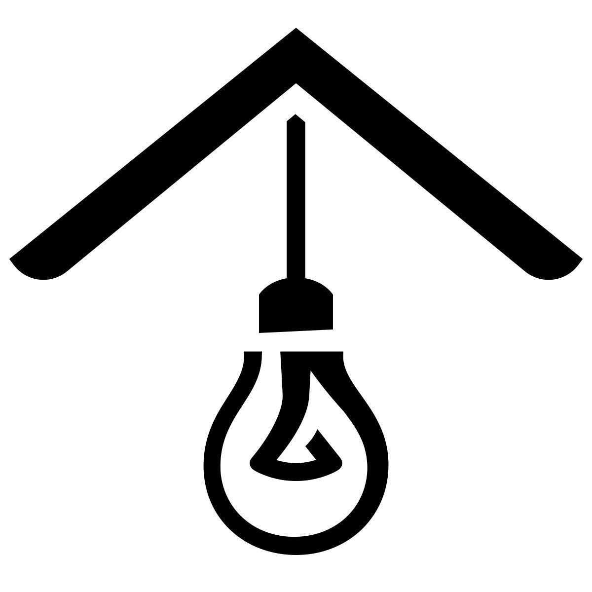 glyph neue style ceiling light icon
