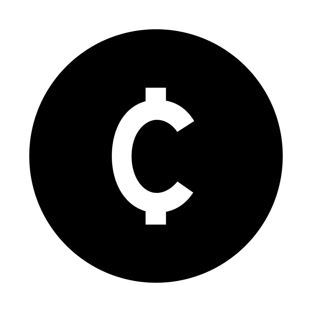 glyph neue style cent icon
