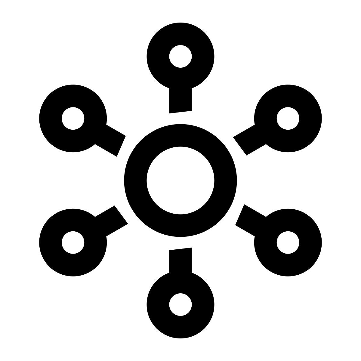 glyph neue style réseau centralisé icon