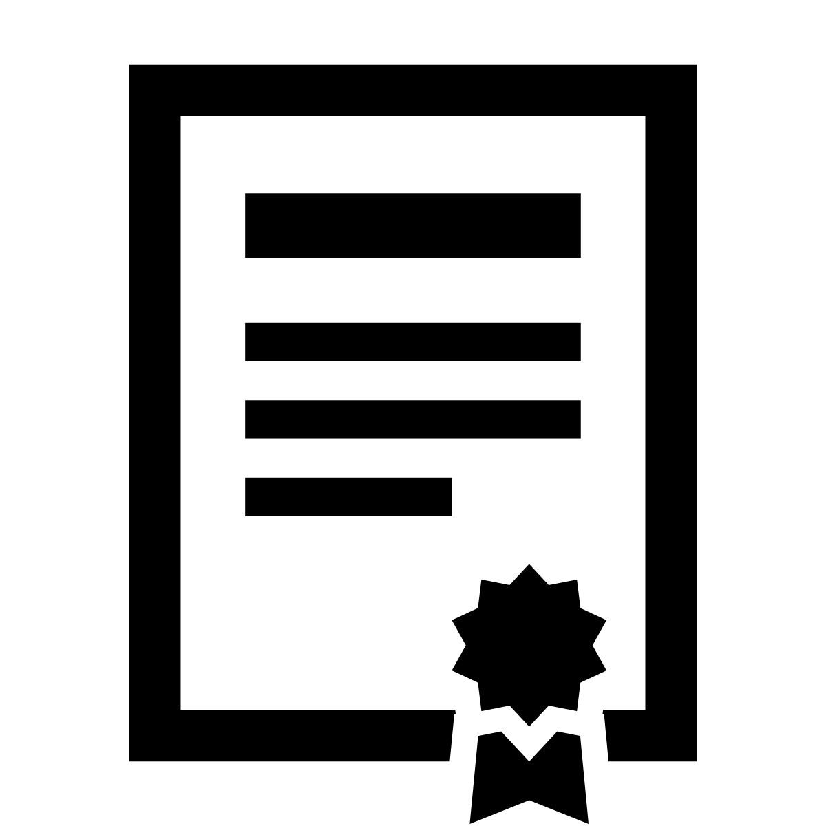 glyph neue style certification icon