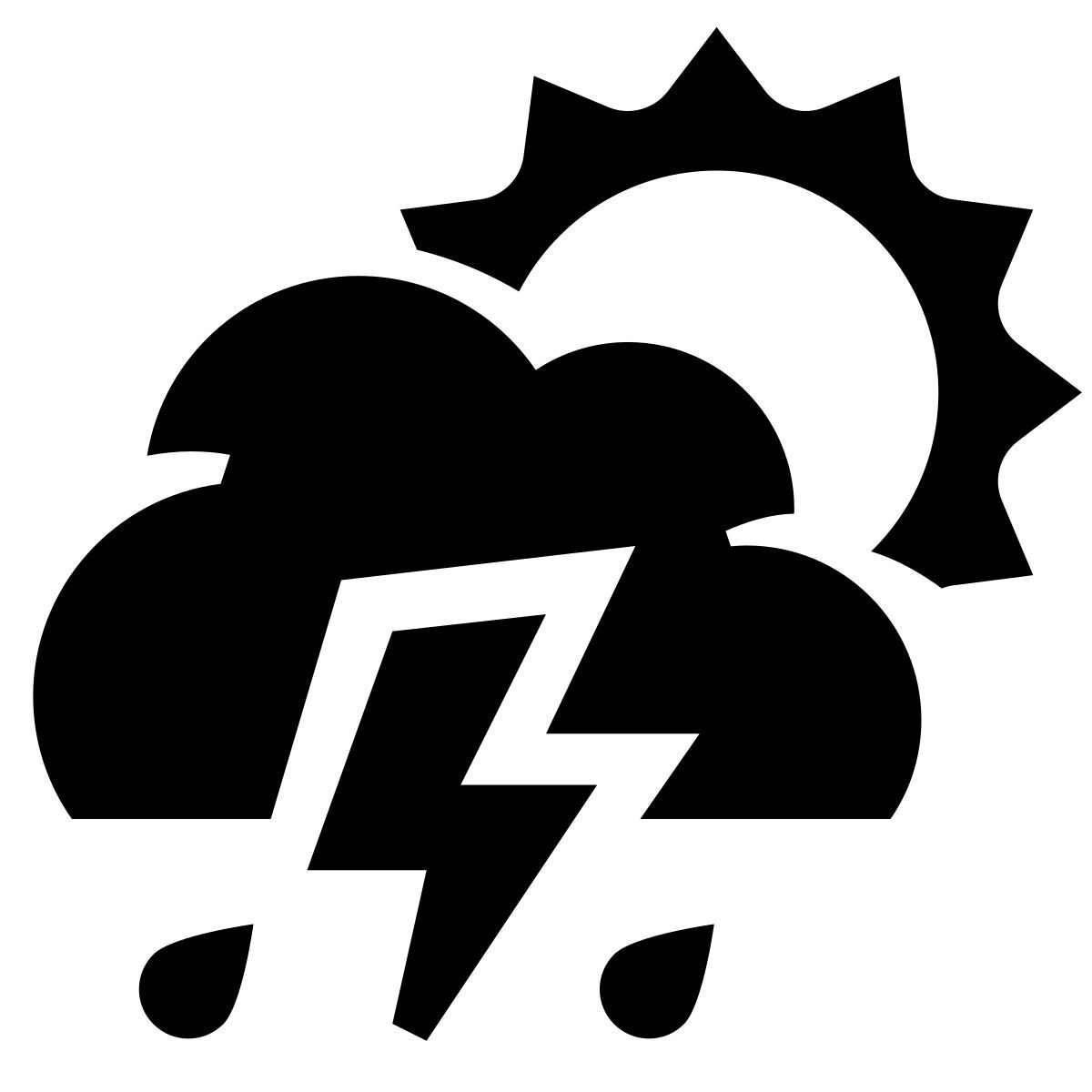 glyph neue style probabilidad de tormenta icon