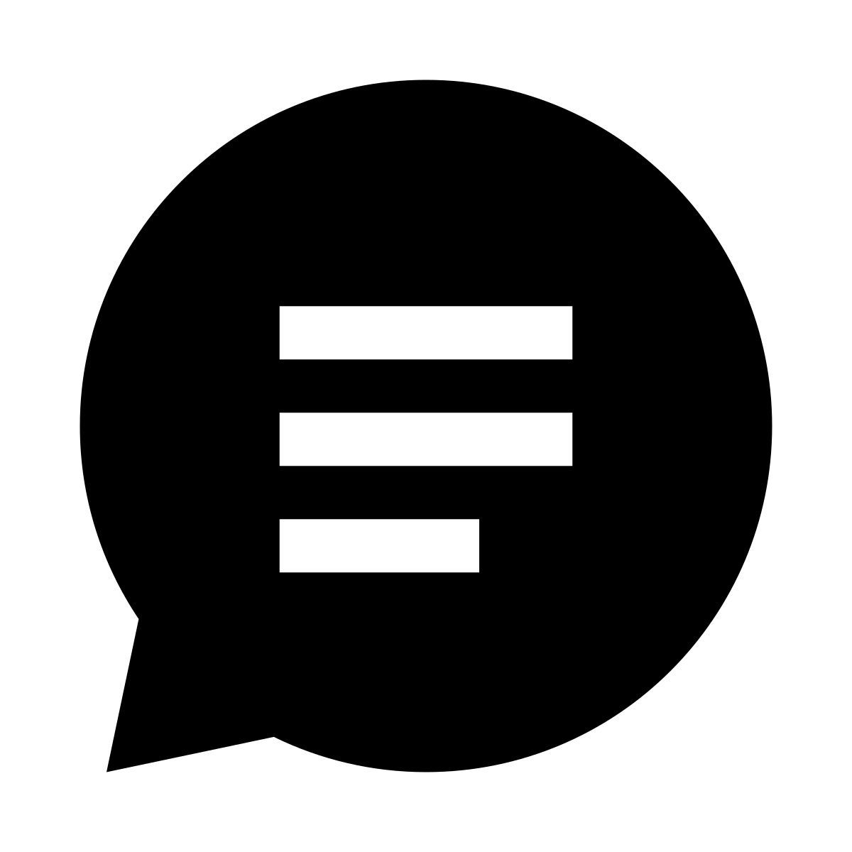 glyph neue style message chat icon