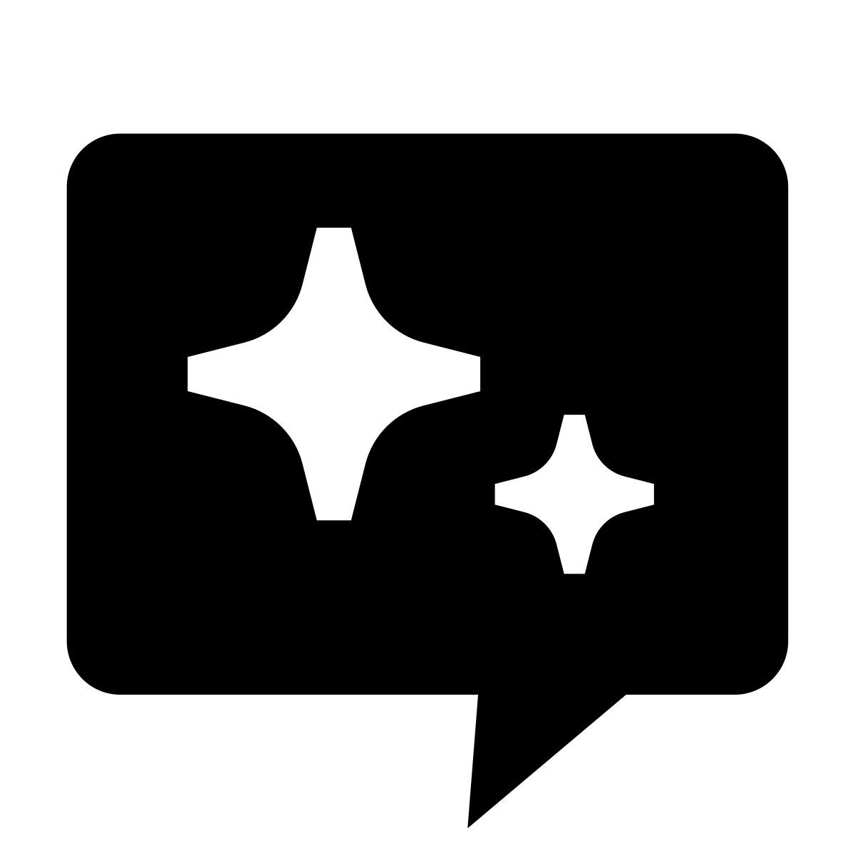 glyph neue style chatbot icon