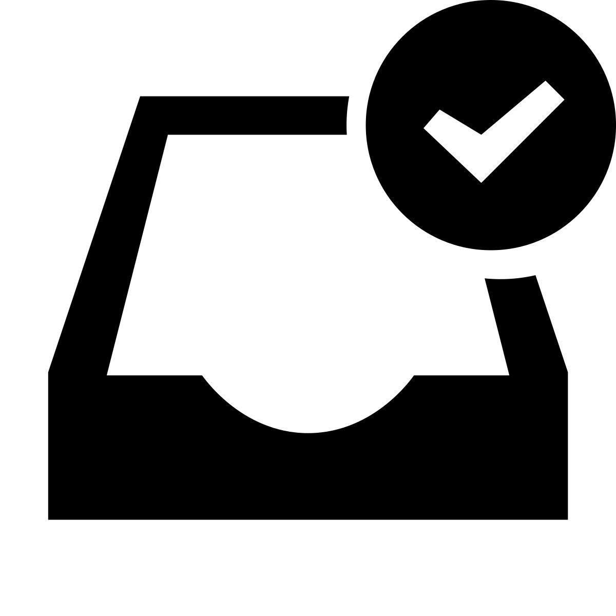 glyph neue style check inbox icon