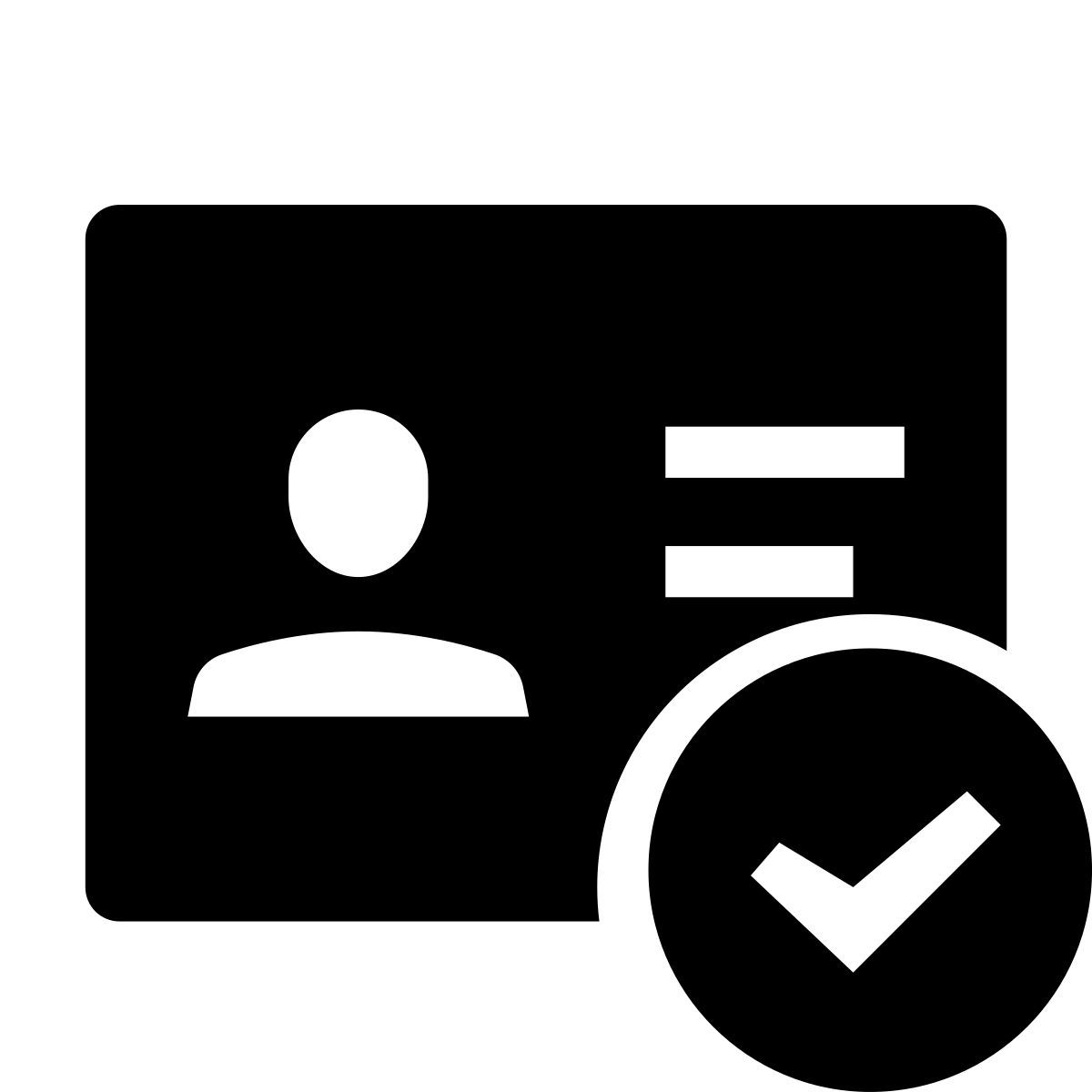 glyph neue style checked identification documents icon