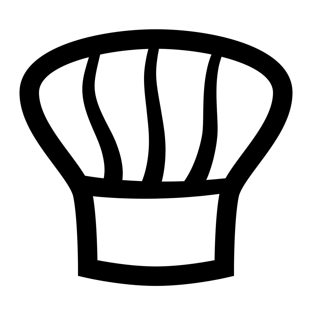 glyph neue style sombrero de chef icon