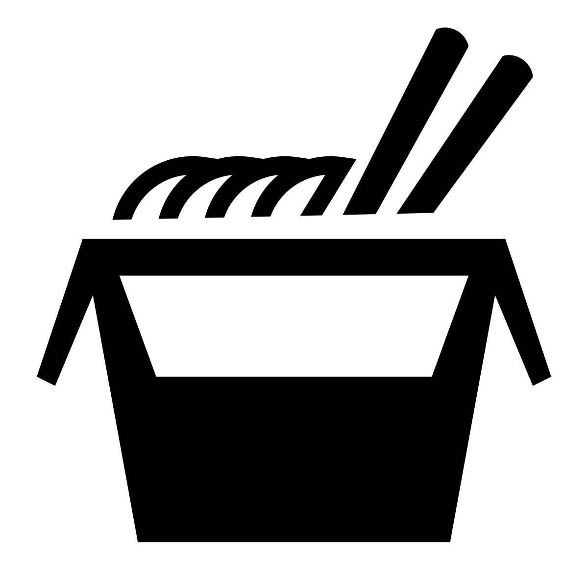 glyph neue style fideos chinos icon