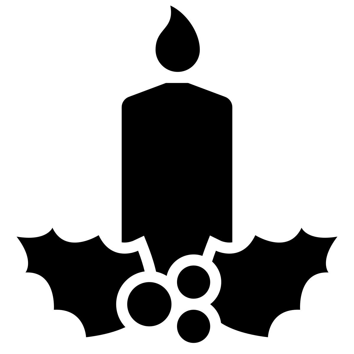 glyph neue style vela de navidad icon