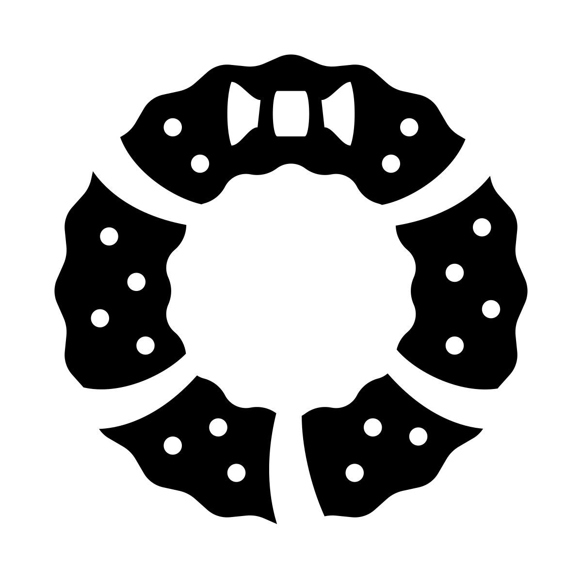 glyph neue style weihnachtskranz icon