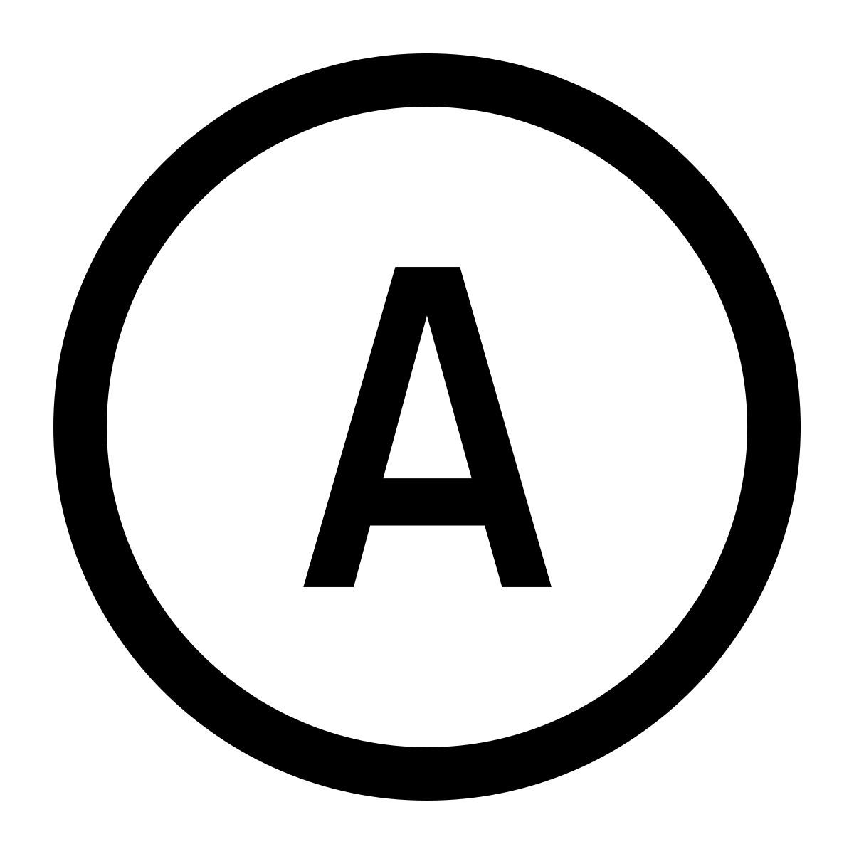 glyph neue style circulado a icon