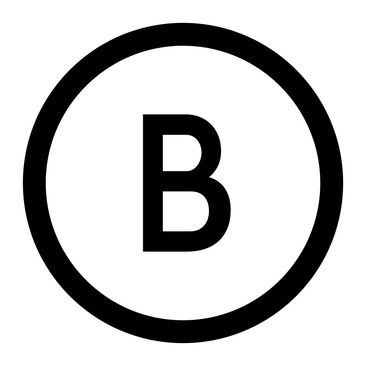 glyph neue style 동그라미 b icon