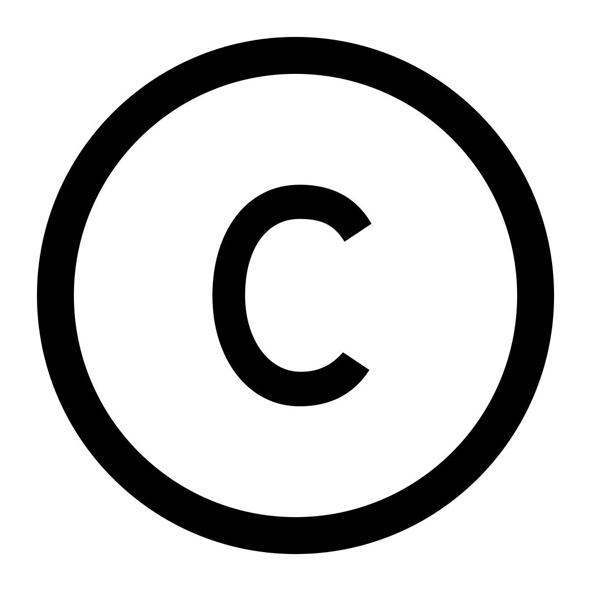glyph neue style cerchiato c icon
