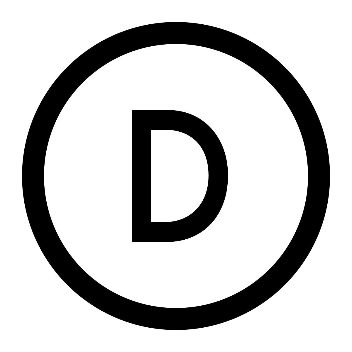glyph neue style circled d icon