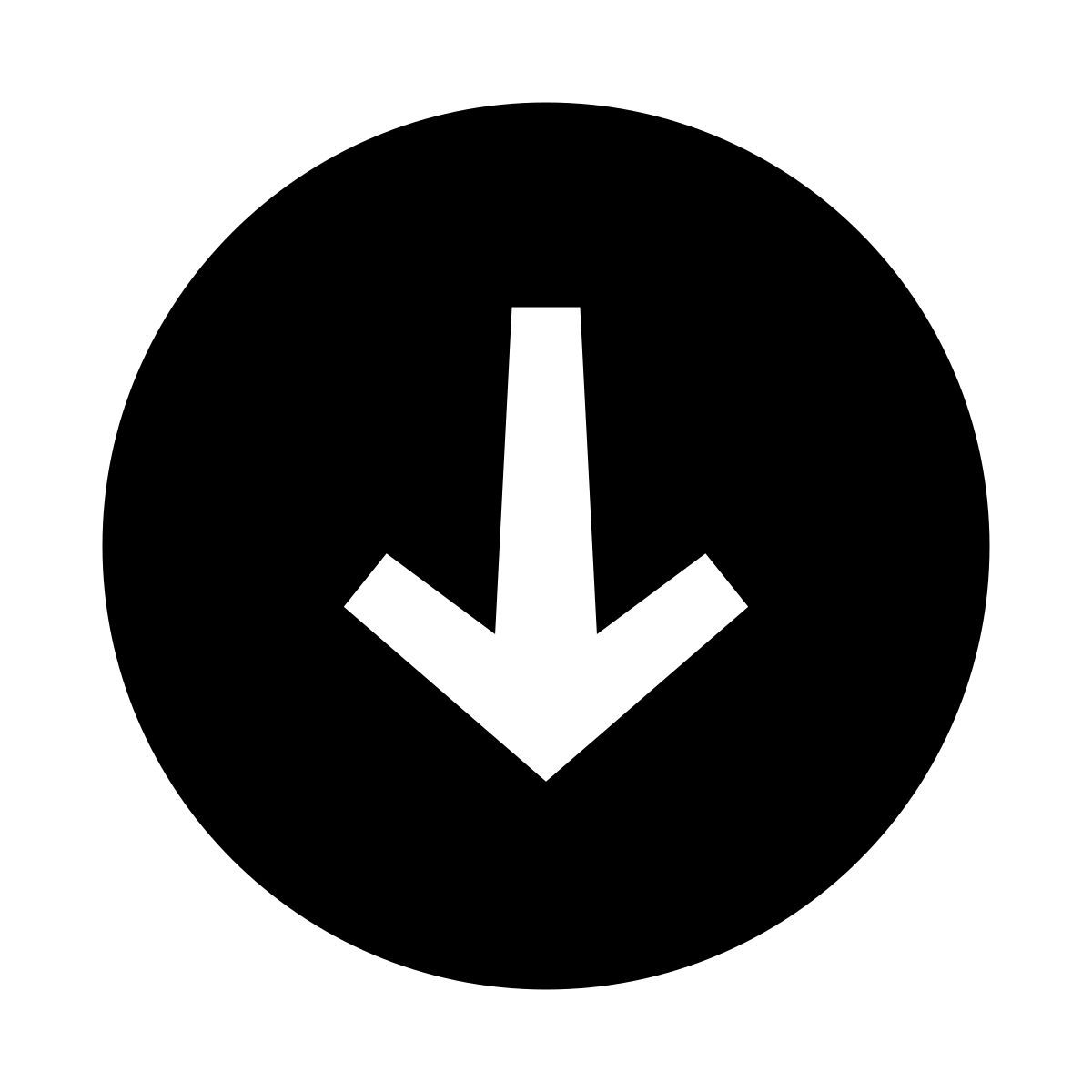 glyph neue style 圈下降2 icon