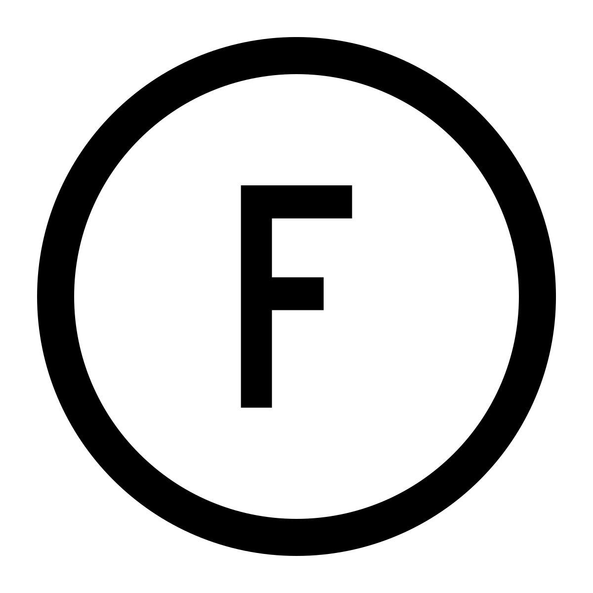 glyph neue style 丸で囲まれたf icon