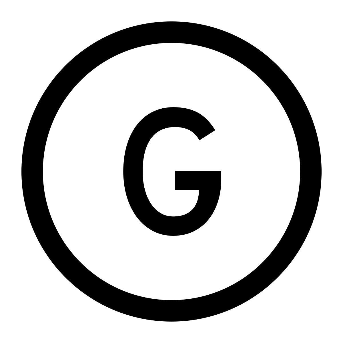 glyph neue style g icon