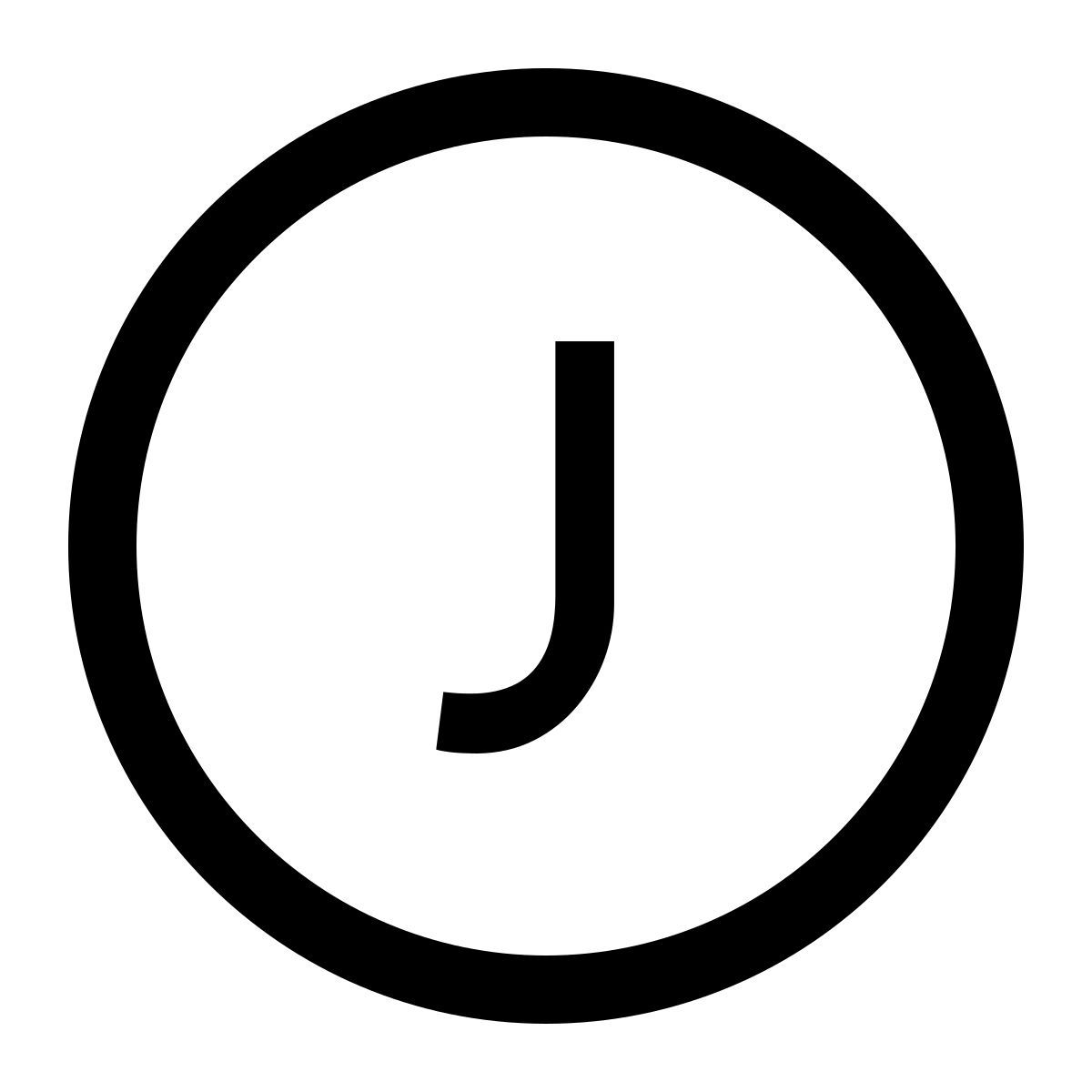 glyph neue style circled j icon
