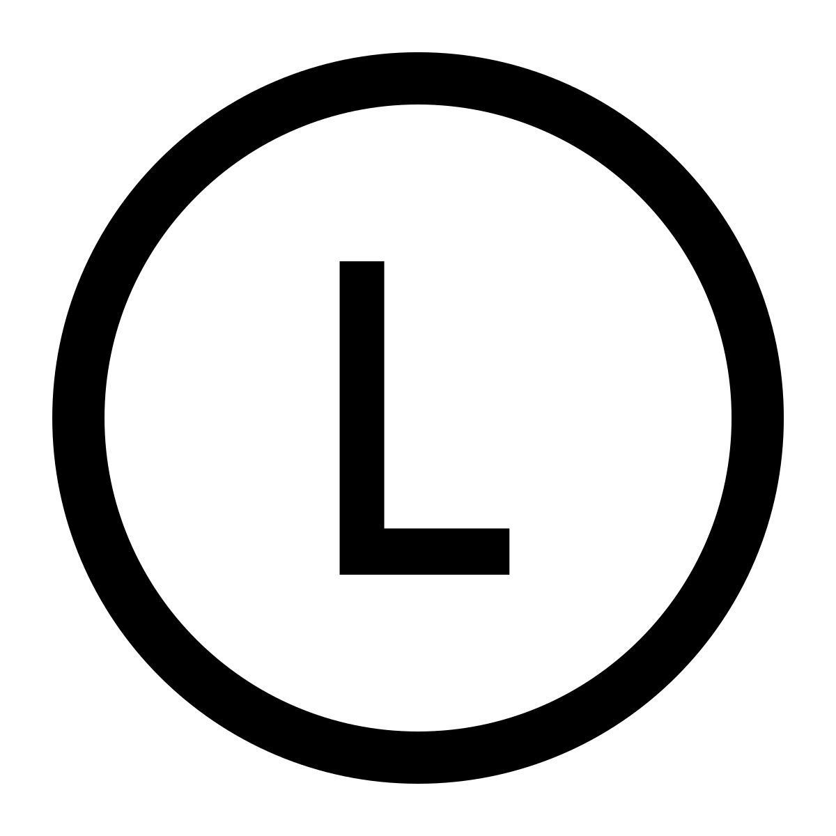 glyph neue style circled l icon