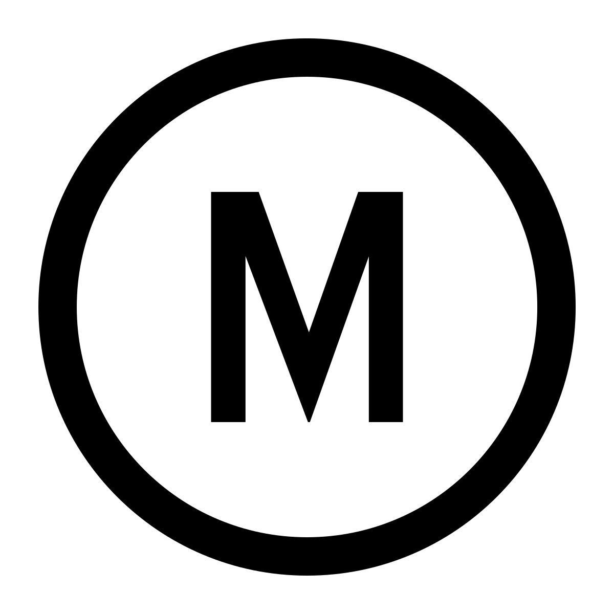 glyph neue style circled m icon