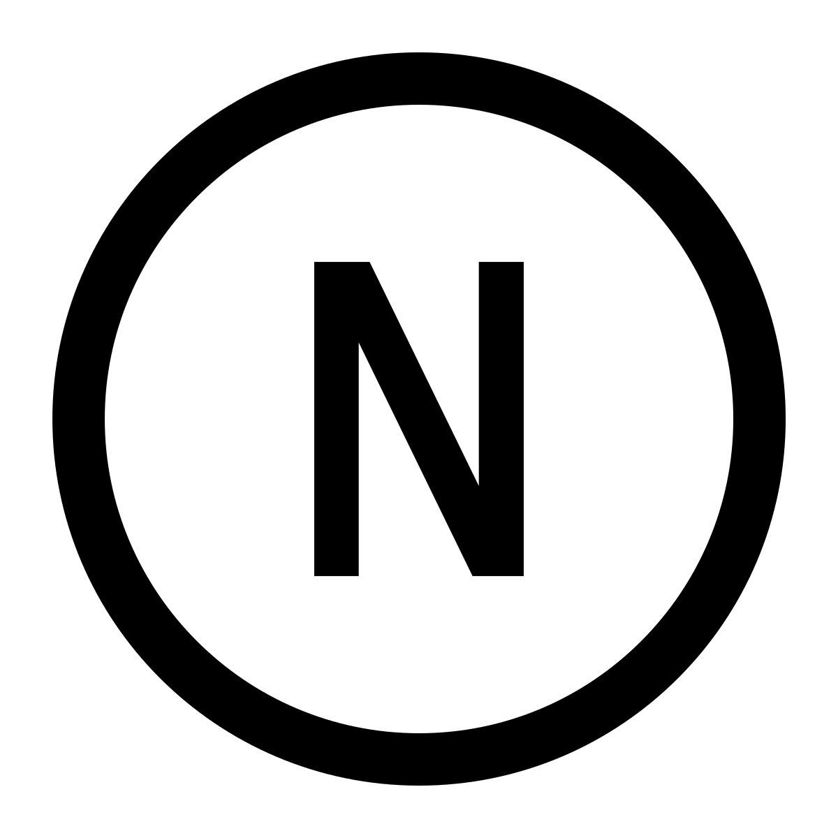 glyph neue style n icon