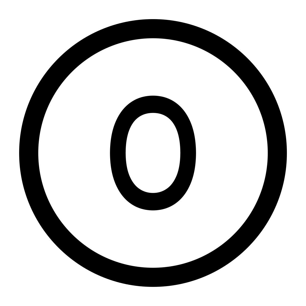 glyph neue style circled o icon