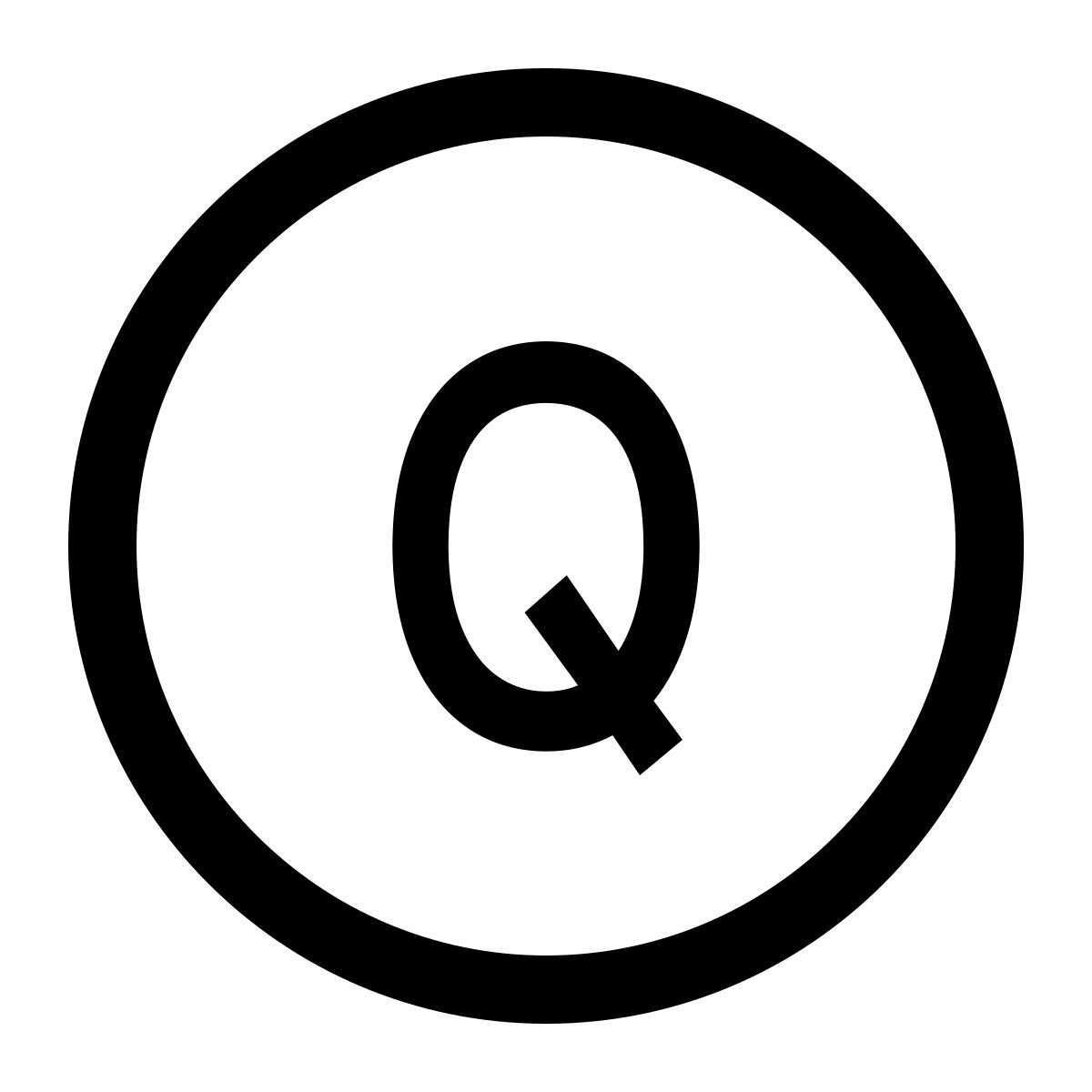 glyph neue style circled q icon