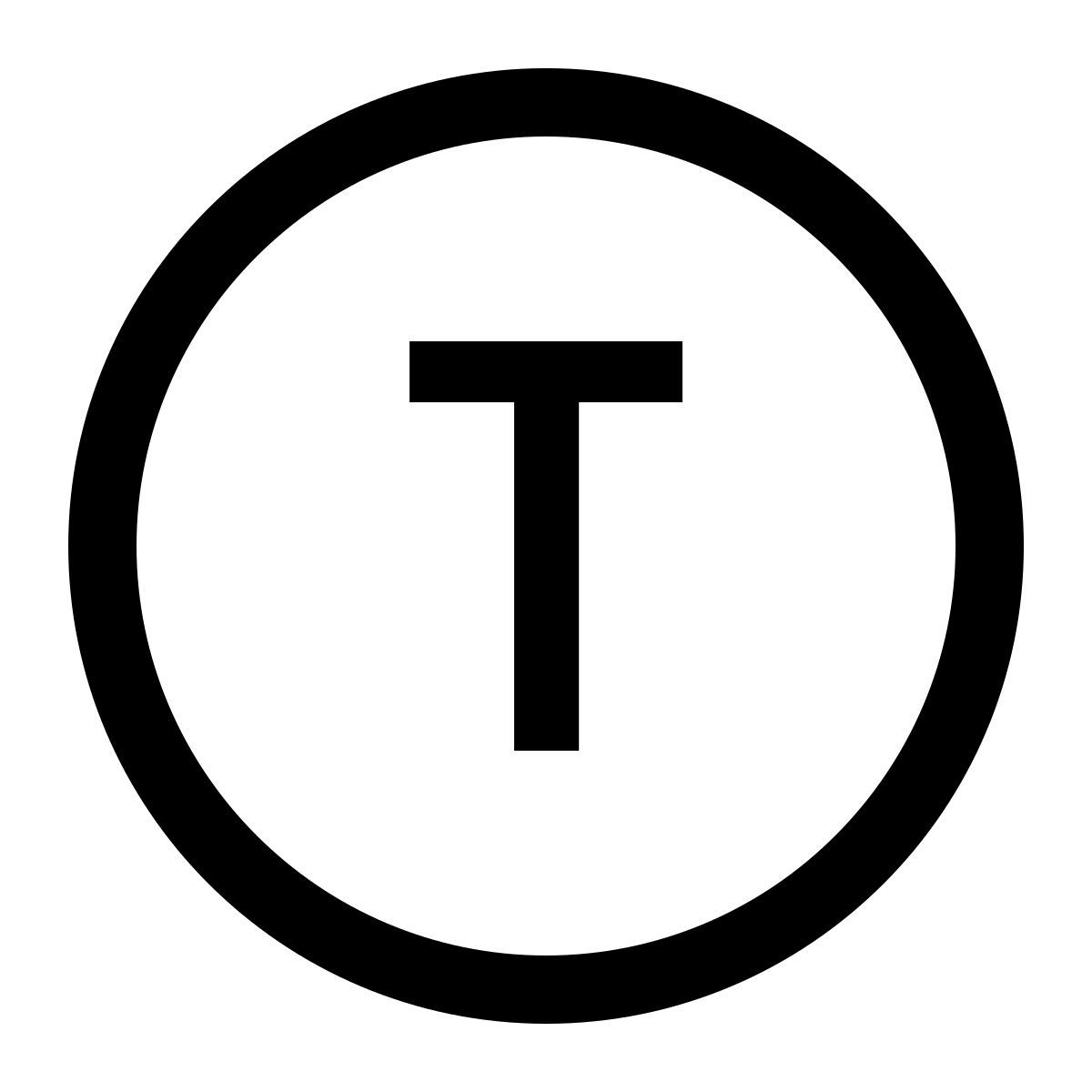 glyph neue style 円t icon