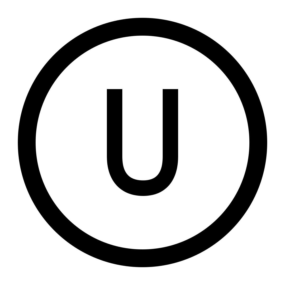glyph neue style circled u icon