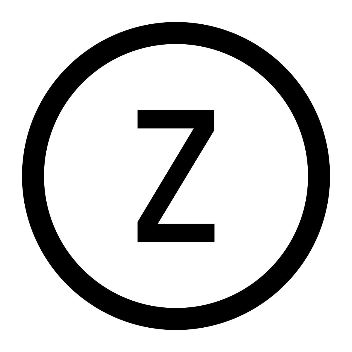 glyph neue style 带圆圈的z icon