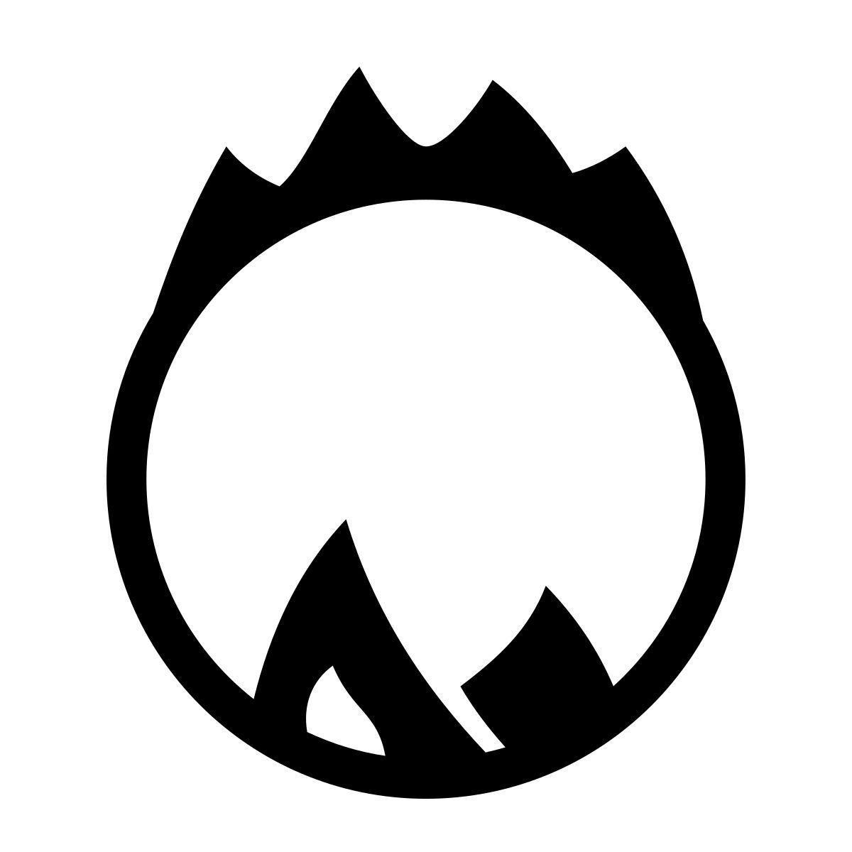 glyph neue style cercle de feu de cirque icon