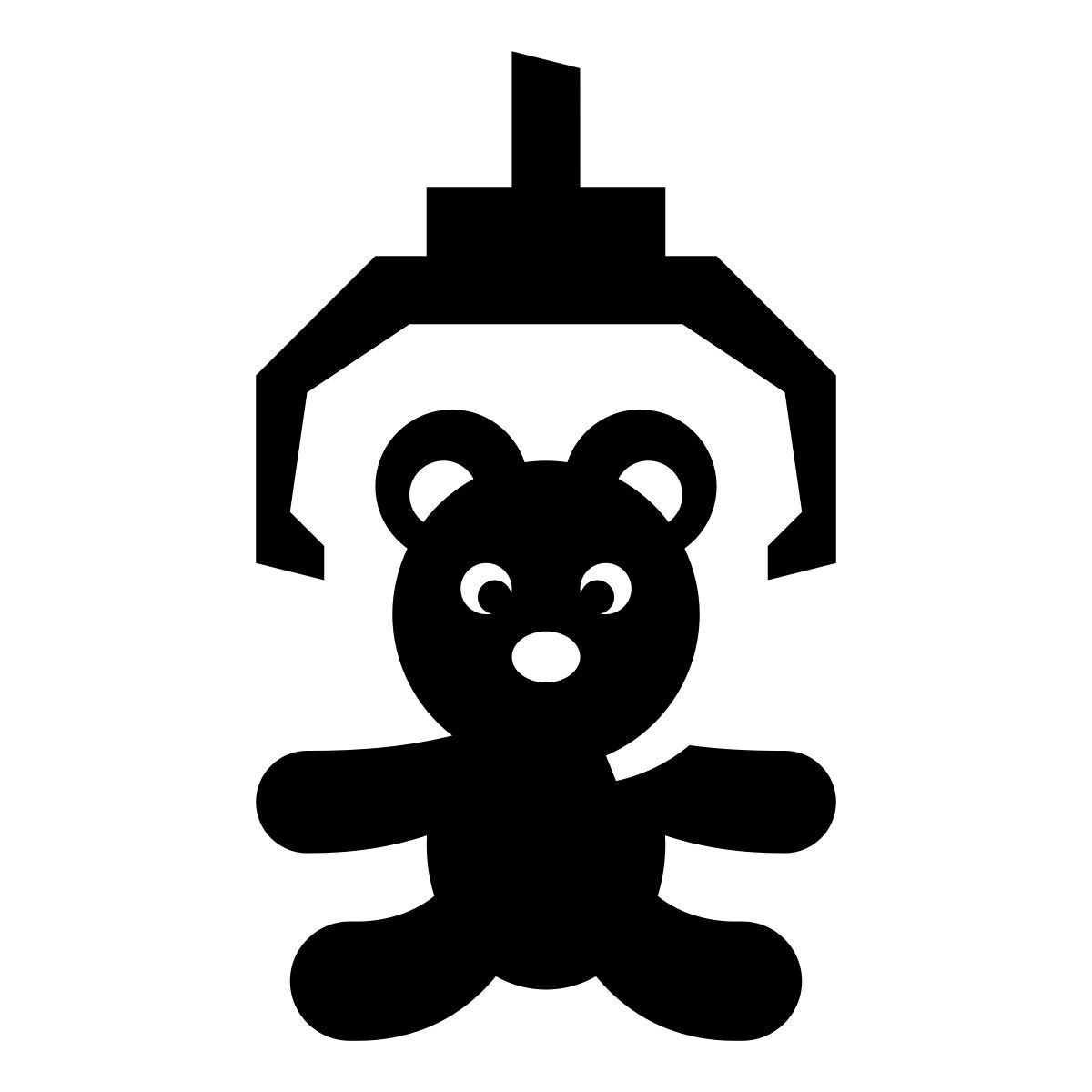 glyph neue style claw machine icon