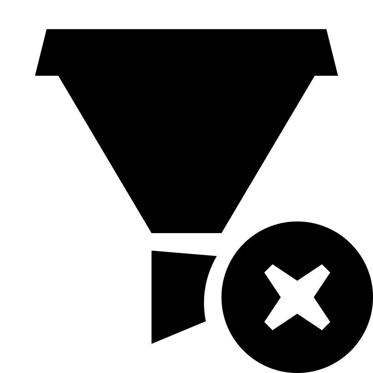 glyph neue style clear filters icon