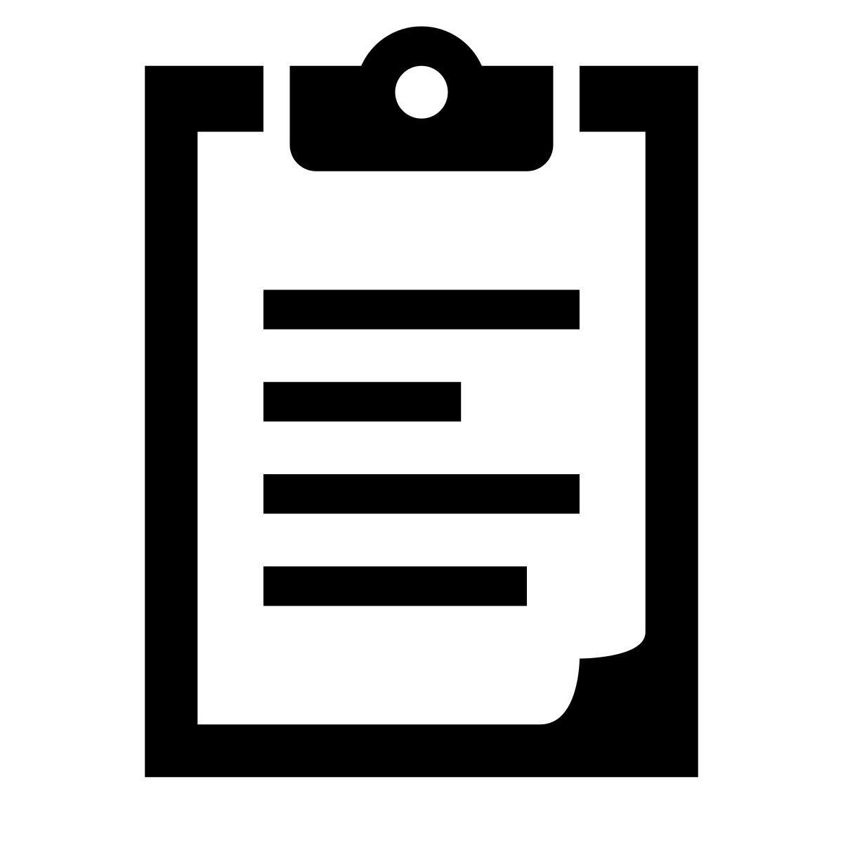 glyph neue style clipboard icon