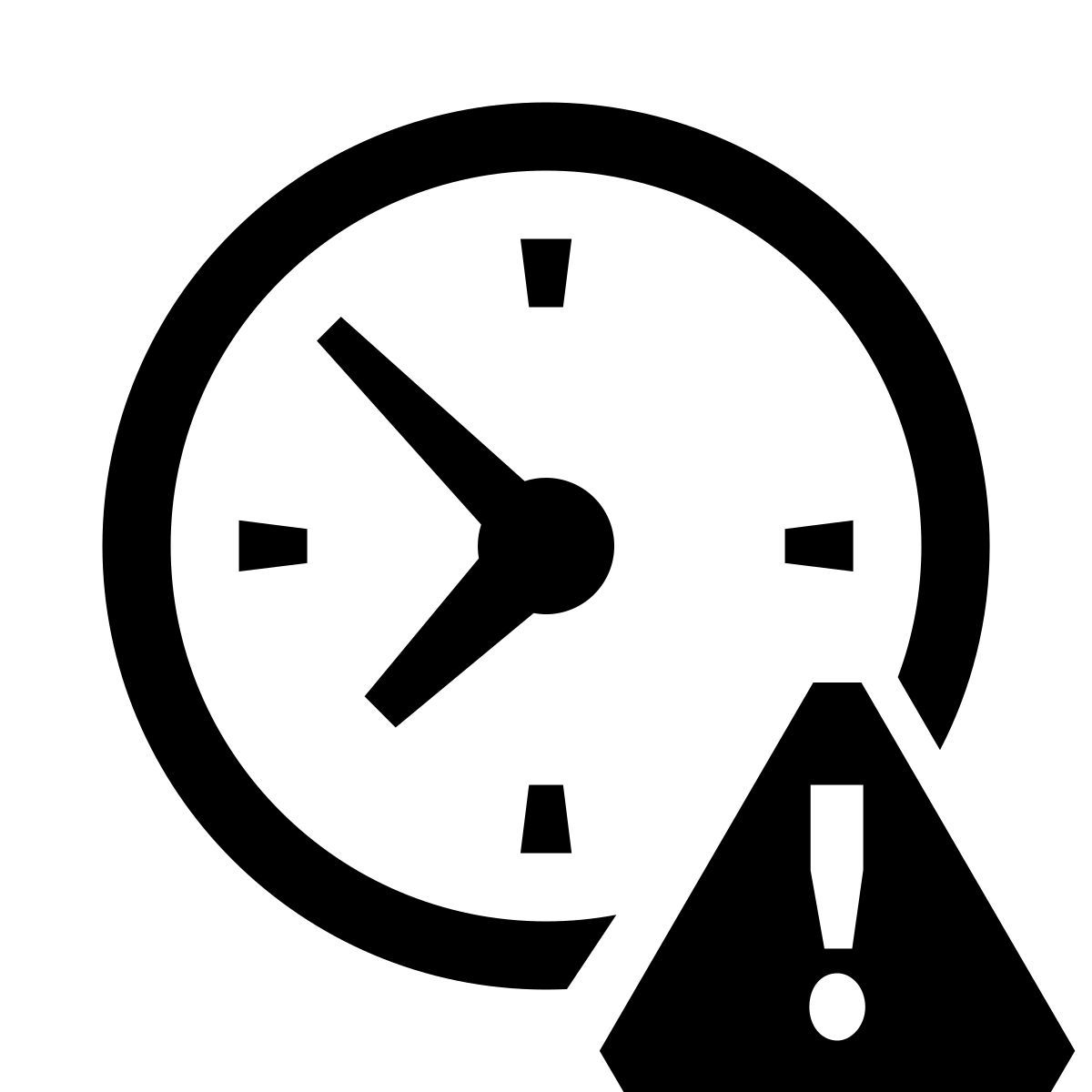 glyph neue style clock alert icon