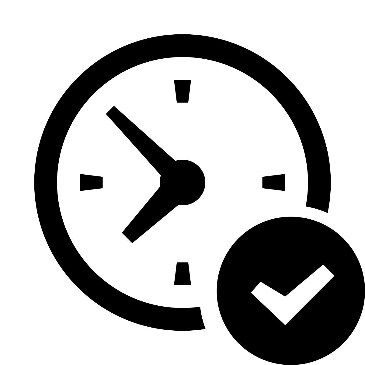 glyph neue style uhr überprüft icon
