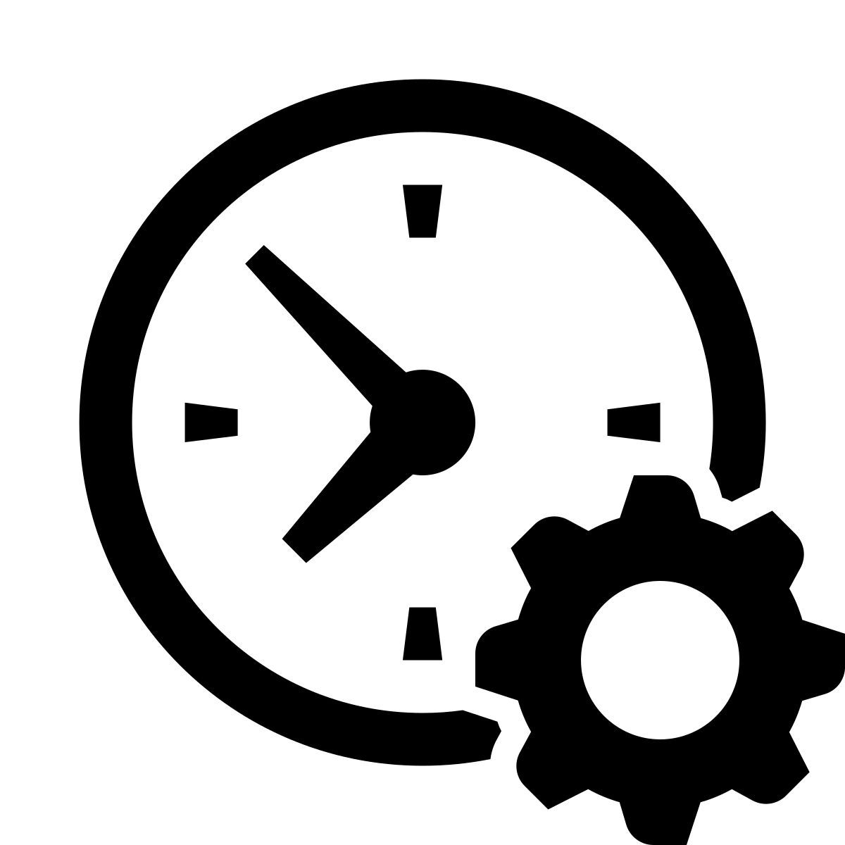glyph neue style paramètres d'horloge icon