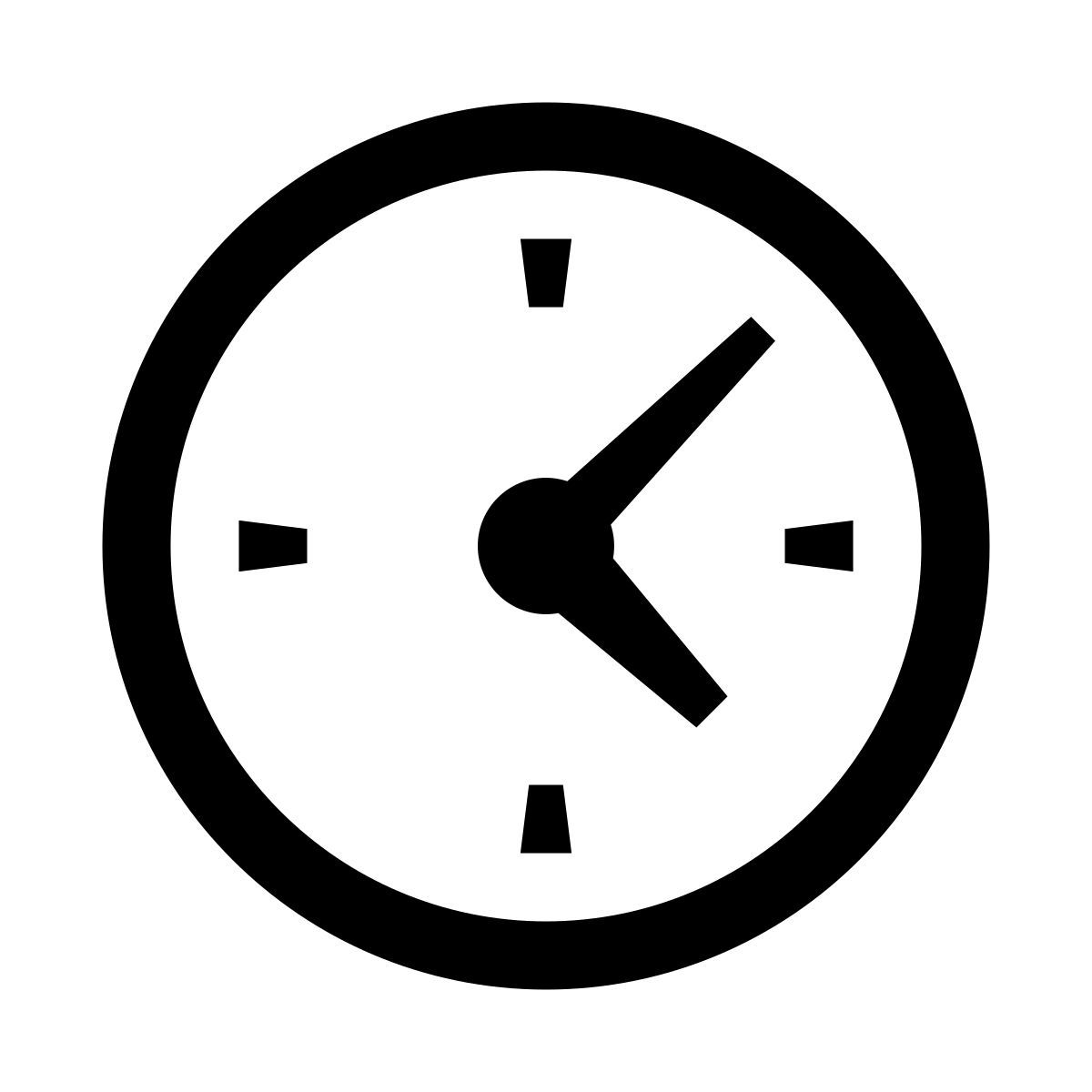 glyph neue style uhr icon