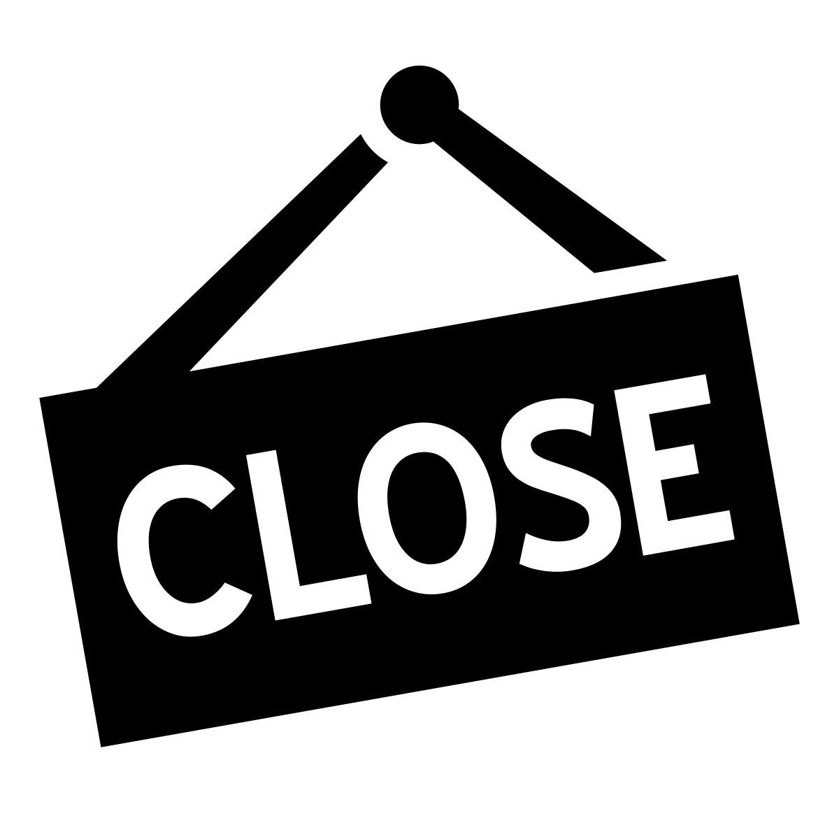 glyph neue style close sign icon