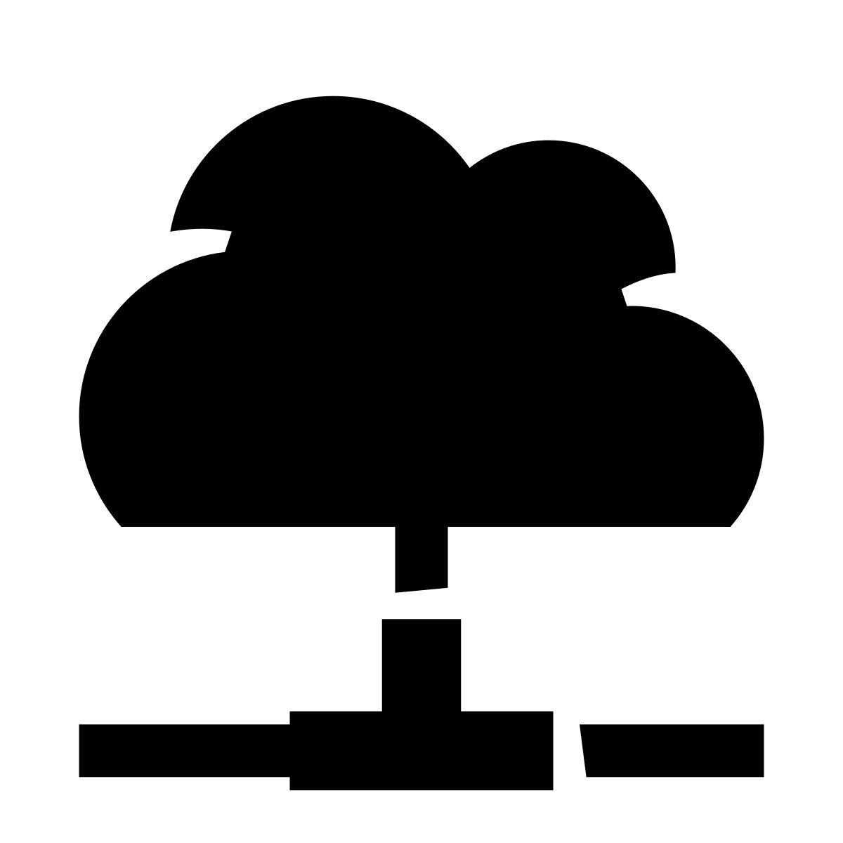 glyph neue style cloud connection icon