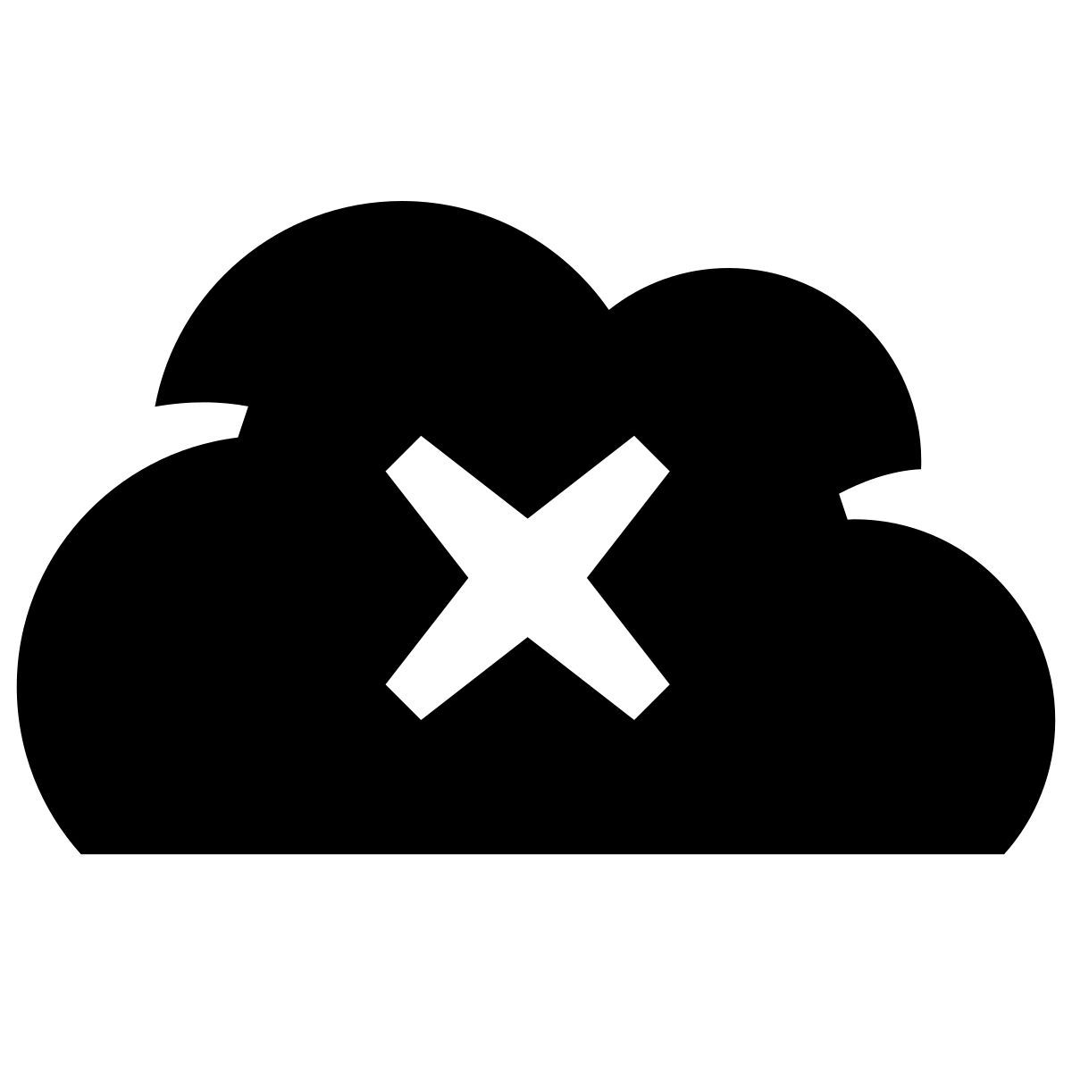 glyph neue style nube cruz icon